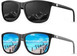 KALIYADI Sunglasses-Men Mens-Sunglasses Polarized Sunglasses: UV Protection Unisex Driving Fishing Lightweight Classic