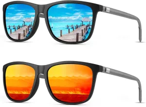 KALIYADI Sunglasses-Men Mens-Sunglasses Polarized Sunglasses: UV Protection Unisex Driving Fishing Lightweight Classic