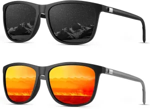 KALIYADI Sunglasses-Men Mens-Sunglasses Polarized Sunglasses: UV Protection Unisex Driving Fishing Lightweight Classic