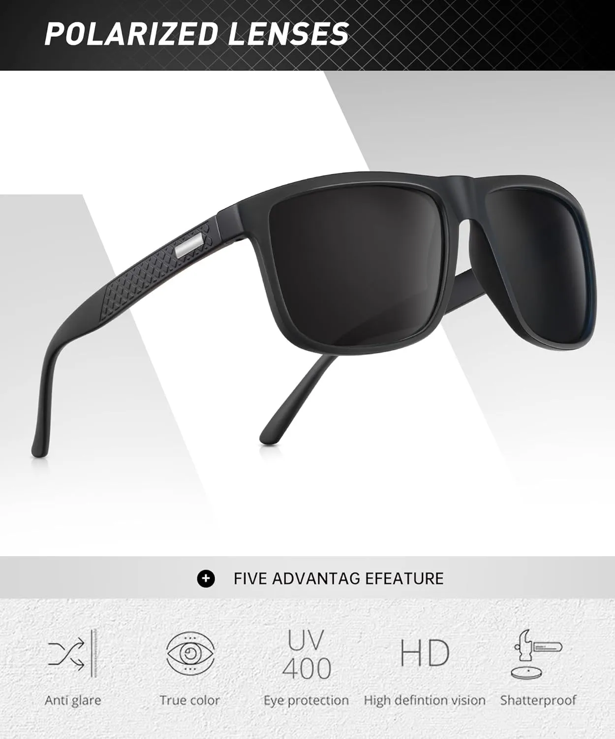 KALIYADI Sunglasses-Men Polarized-Sunglasses Mens Sunglasses: Sun Glasses Polarized UV Protection Unisex Driving Fishing Golf
