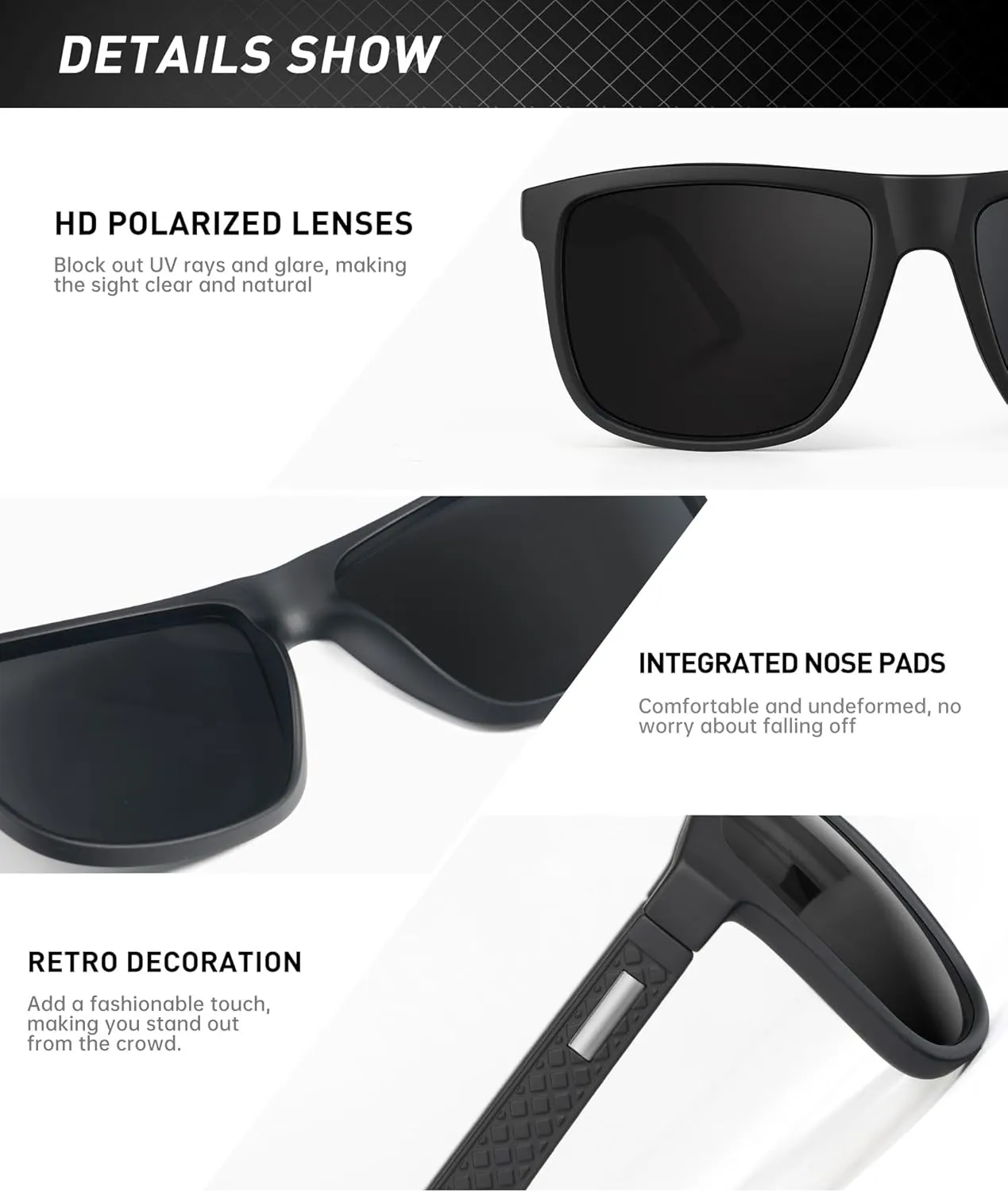 KALIYADI Sunglasses-Men Polarized-Sunglasses Mens Sunglasses: Sun Glasses Polarized UV Protection Unisex Driving Fishing Golf