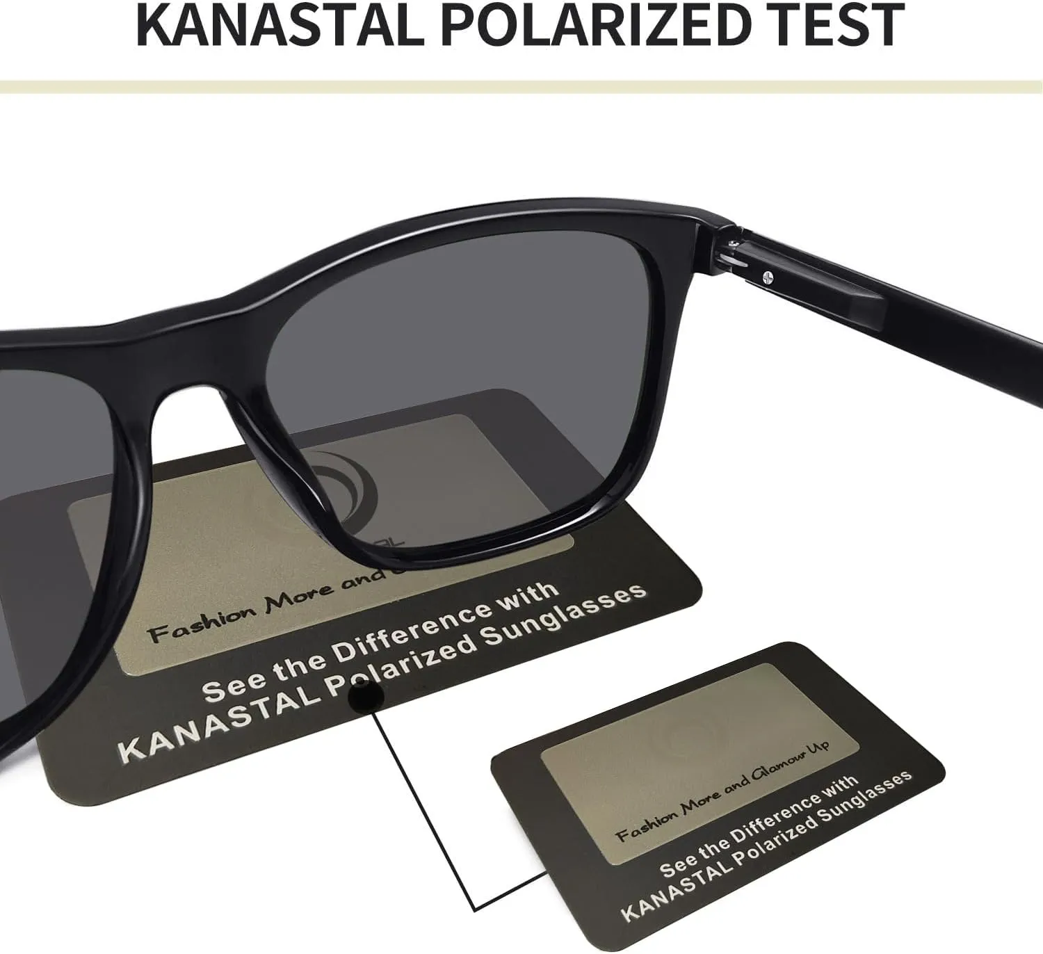 KANASTAL Polarized Sunglasses for Men Women UV400 Classic Square Design Sun Glasses Fashion Shades
