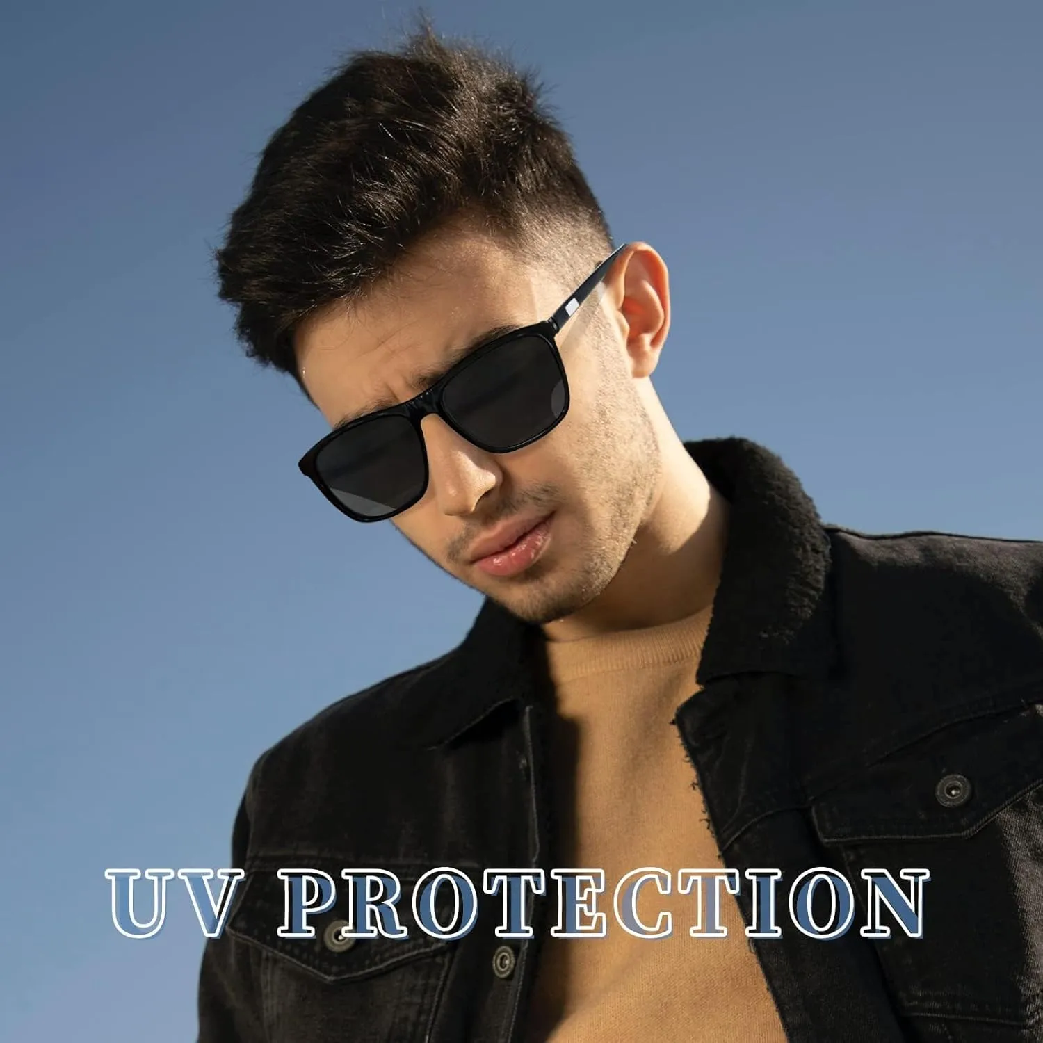 KANASTAL Polarized Sunglasses for Men Women UV400 Classic Square Design Sun Glasses Fashion Shades