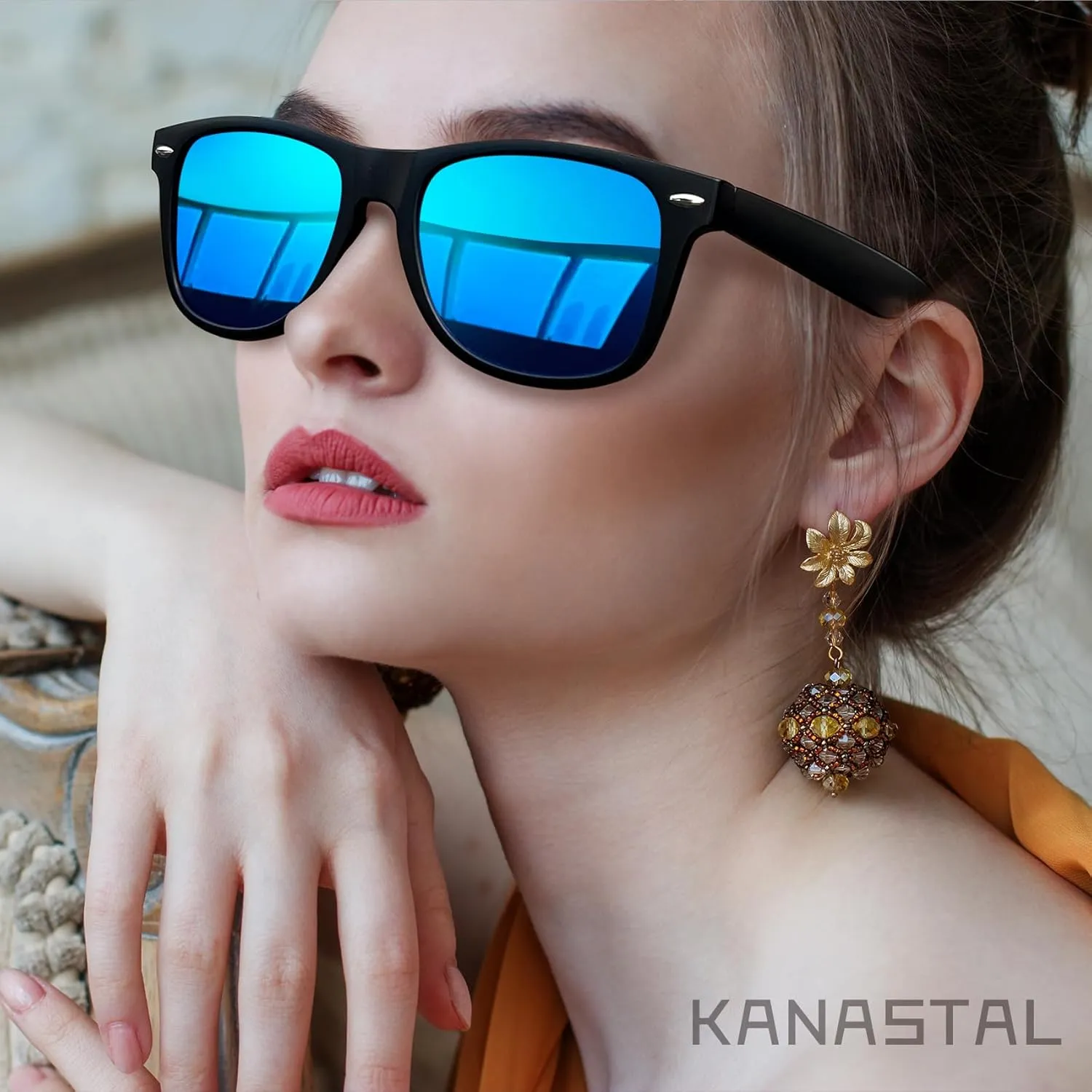 KANASTAL Polarized Sunglasses for Men Women with UV400 Protection Classic Square Sun Glasses Fashion Trendy Shades 2 Pack