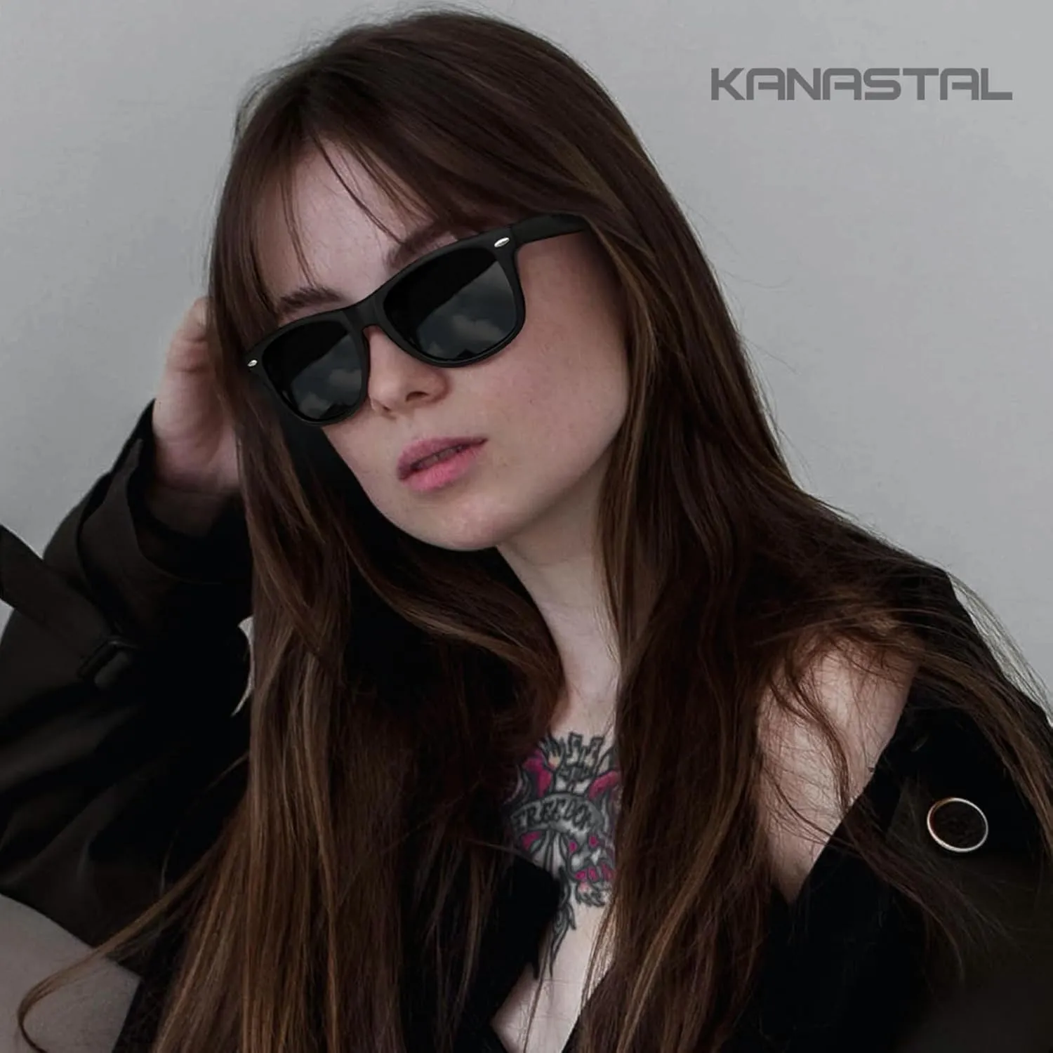 KANASTAL Polarized Sunglasses for Men Women with UV400 Protection Classic Square Sun Glasses Fashion Trendy Shades 2 Pack