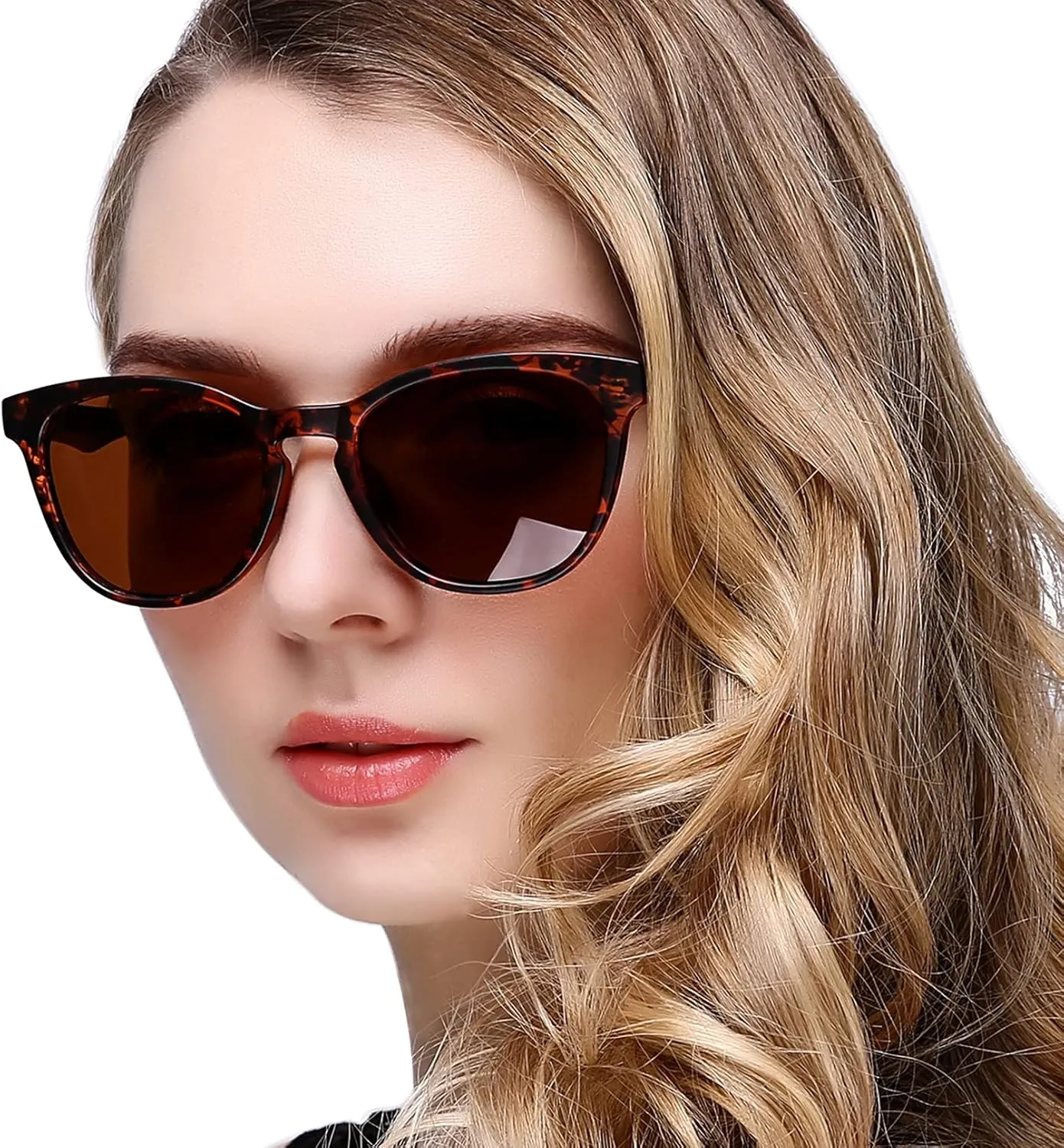 KANASTAL Polarized Sunglasses for Women Men with UV400 Classic Vintage Sun Glasses Women Fashion Trendy Horn Design Shades