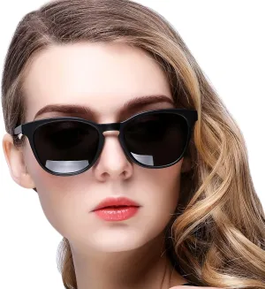 KANASTAL Polarized Sunglasses for Women Men with UV400 Classic Vintage Sun Glasses Women Fashion Trendy Horn Design Shades