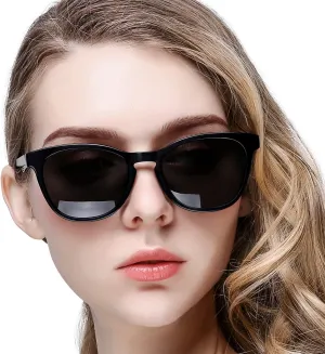 KANASTAL Polarized Sunglasses for Women Men with UV400 Classic Vintage Sun Glasses Women Fashion Trendy Horn Design Shades
