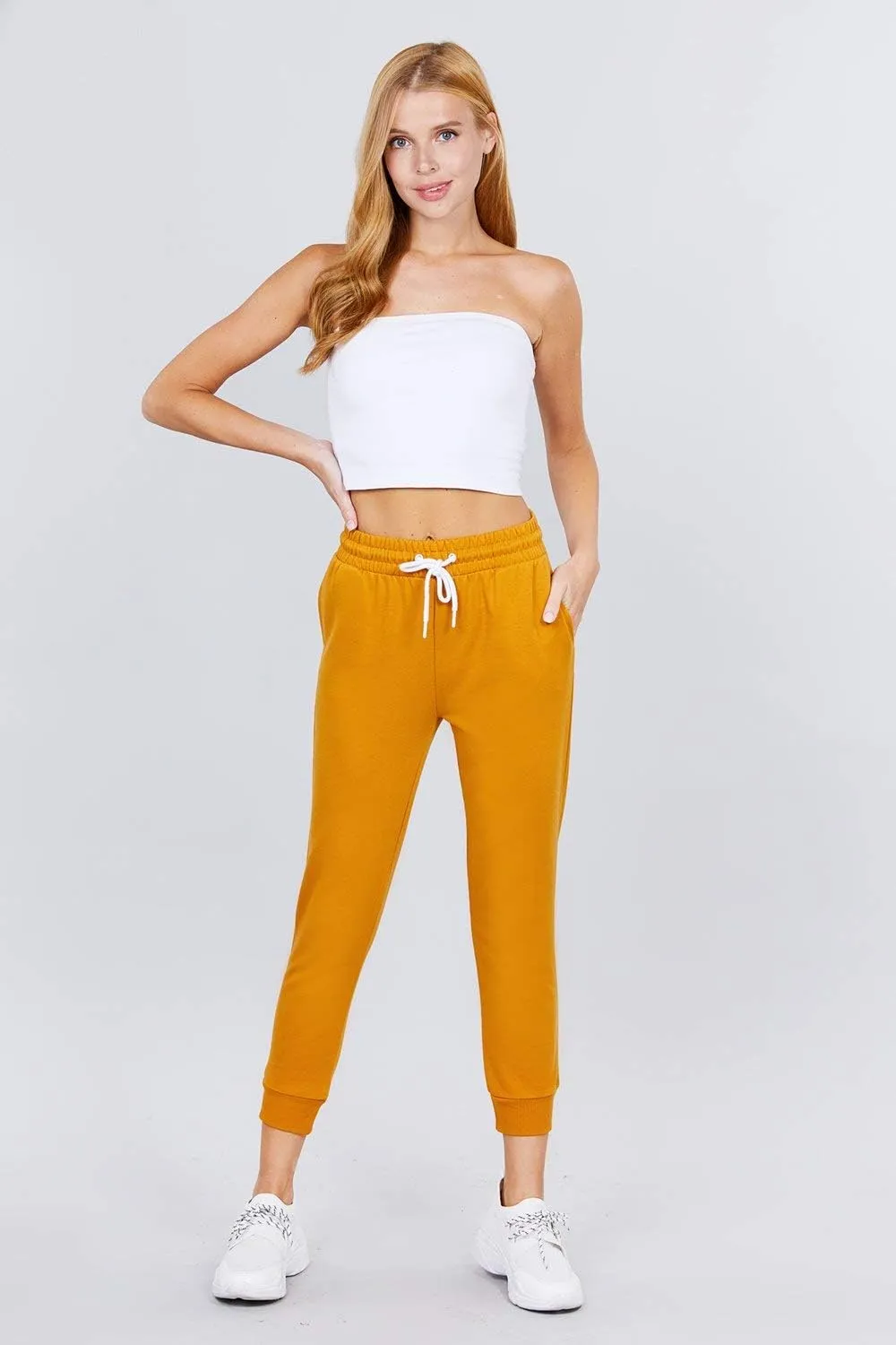 Khanomak Women's Active Yoga French Terry Sweatpants Workout Joggers Pants