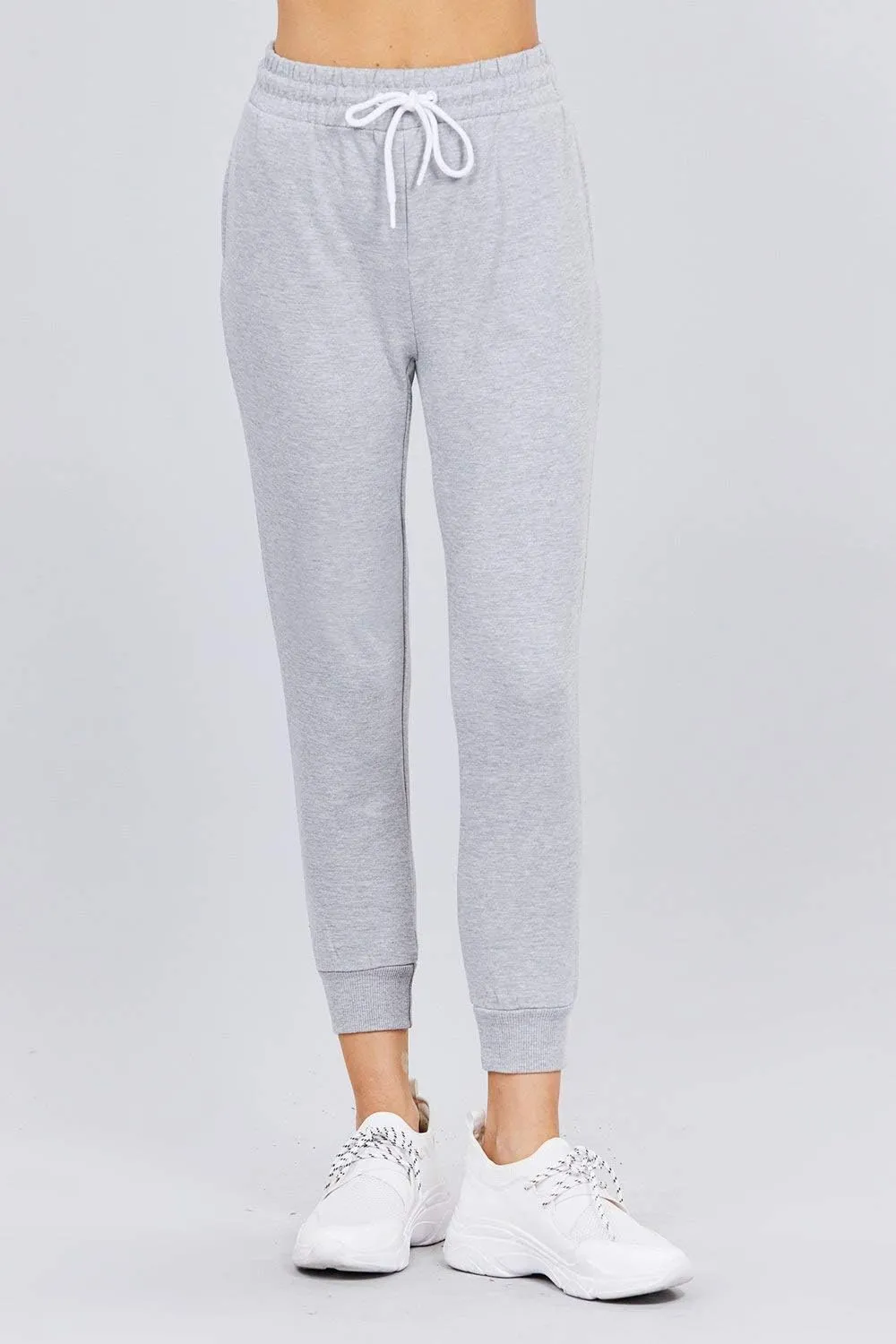 Khanomak Women's Active Yoga French Terry Sweatpants Workout Joggers Pants