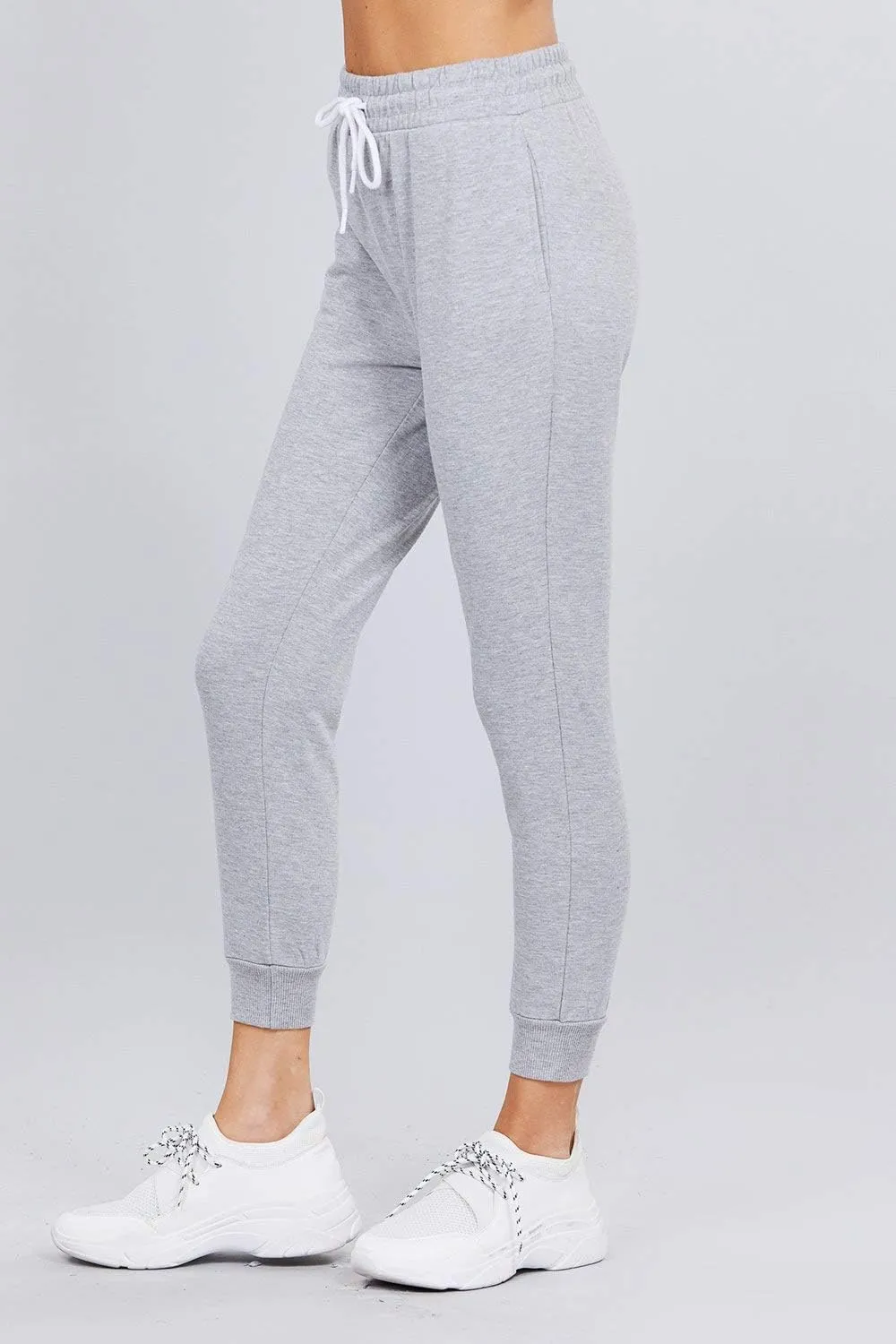 Khanomak Women's Active Yoga French Terry Sweatpants Workout Joggers Pants