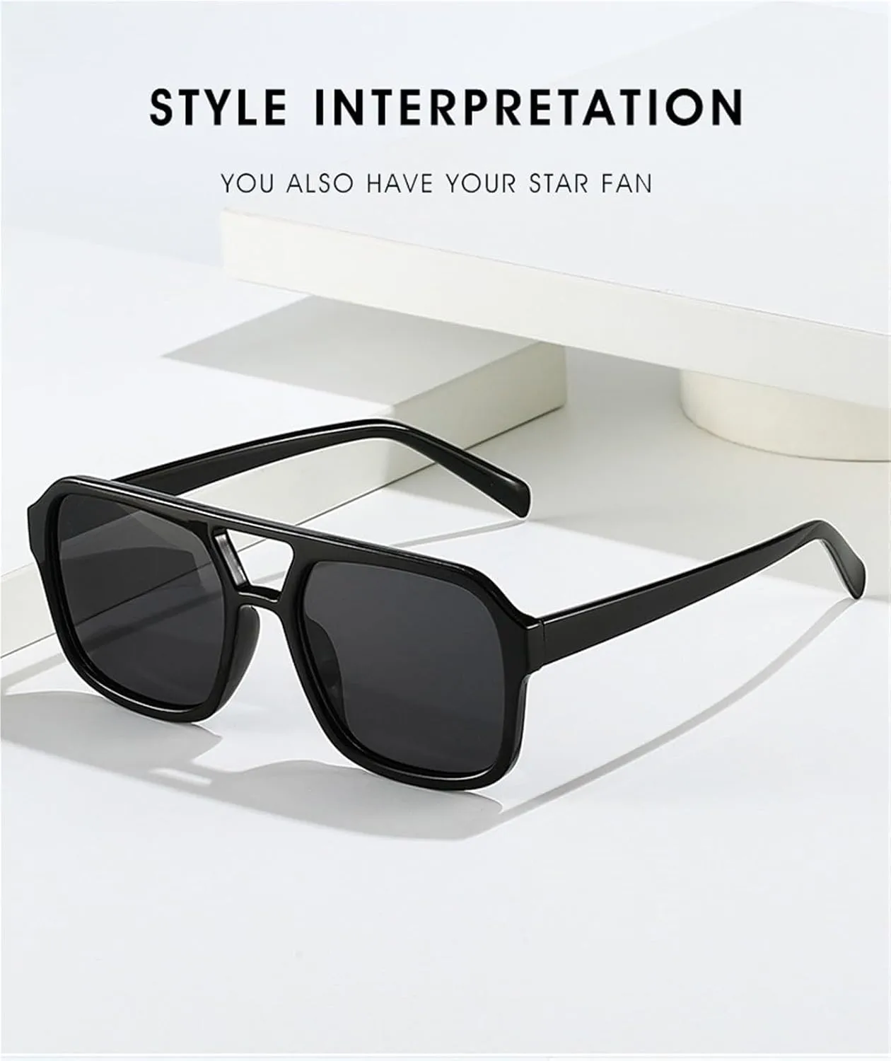 Large Frame Men's Sunglasses Outdoor Driving Women's Shopping Sun Glasses