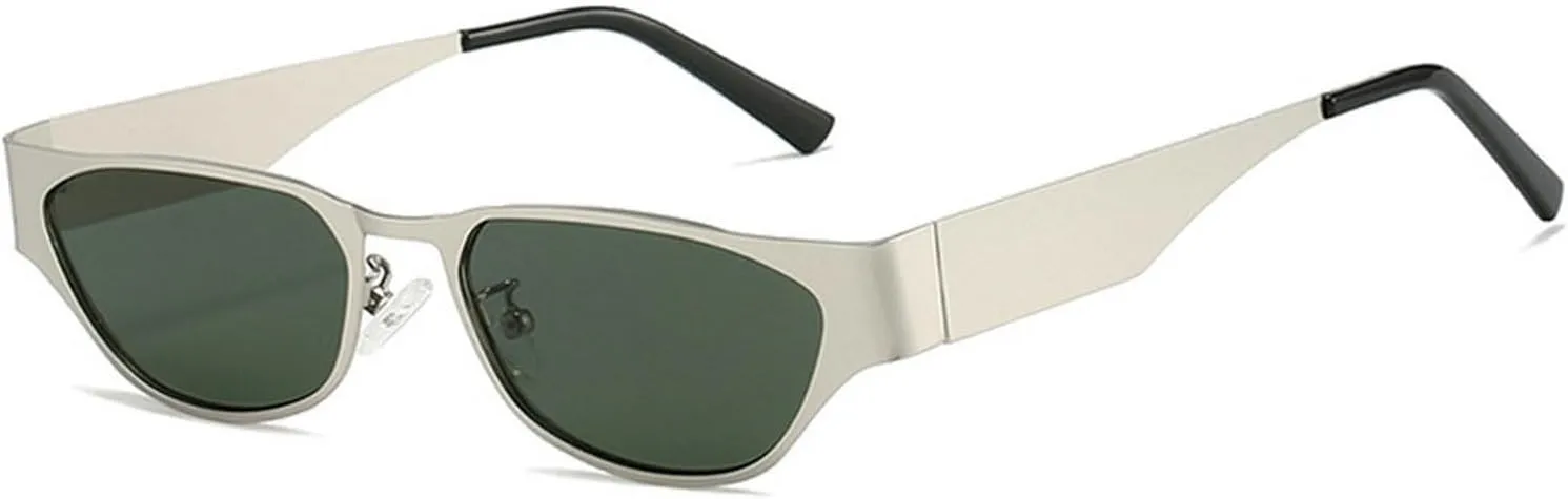 laureles Fashion Small Cat Eye Y2k Sunglasses Women Vintage Metal Black Grey Sun Glasses Men Outdoor Travel