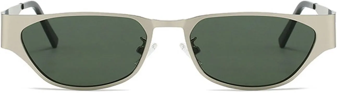 laureles Fashion Small Cat Eye Y2k Sunglasses Women Vintage Metal Black Grey Sun Glasses Men Outdoor Travel
