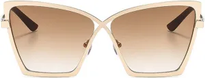 laureles Vintage Cat Eye Y2K Sun Glasses Women Champagne Metal Frame Sunglasses Men Punk Beach Shades Female