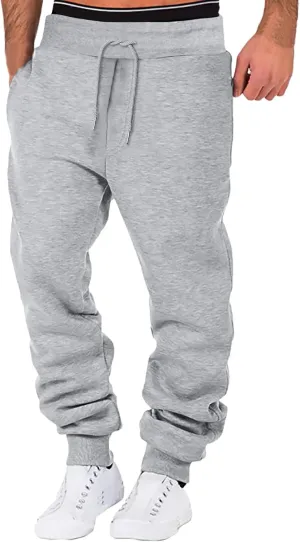 LCMTWX Mens Hiking Pants Elastic Casual Sport Joggings Solid Sweatpants Pockets Men's Casual Pants Men Joggers Mens Joggers