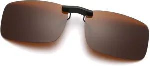 Long Keeper Polarized Clip On Rimless Sunglasses Women Men Square Non-Flip Up Fishing Driving Sunglasses