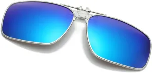 Long Keeper Polarized Clip On Square Sunglasses Men Women Flip Up Metal Sunglasses for Prescription Glasses