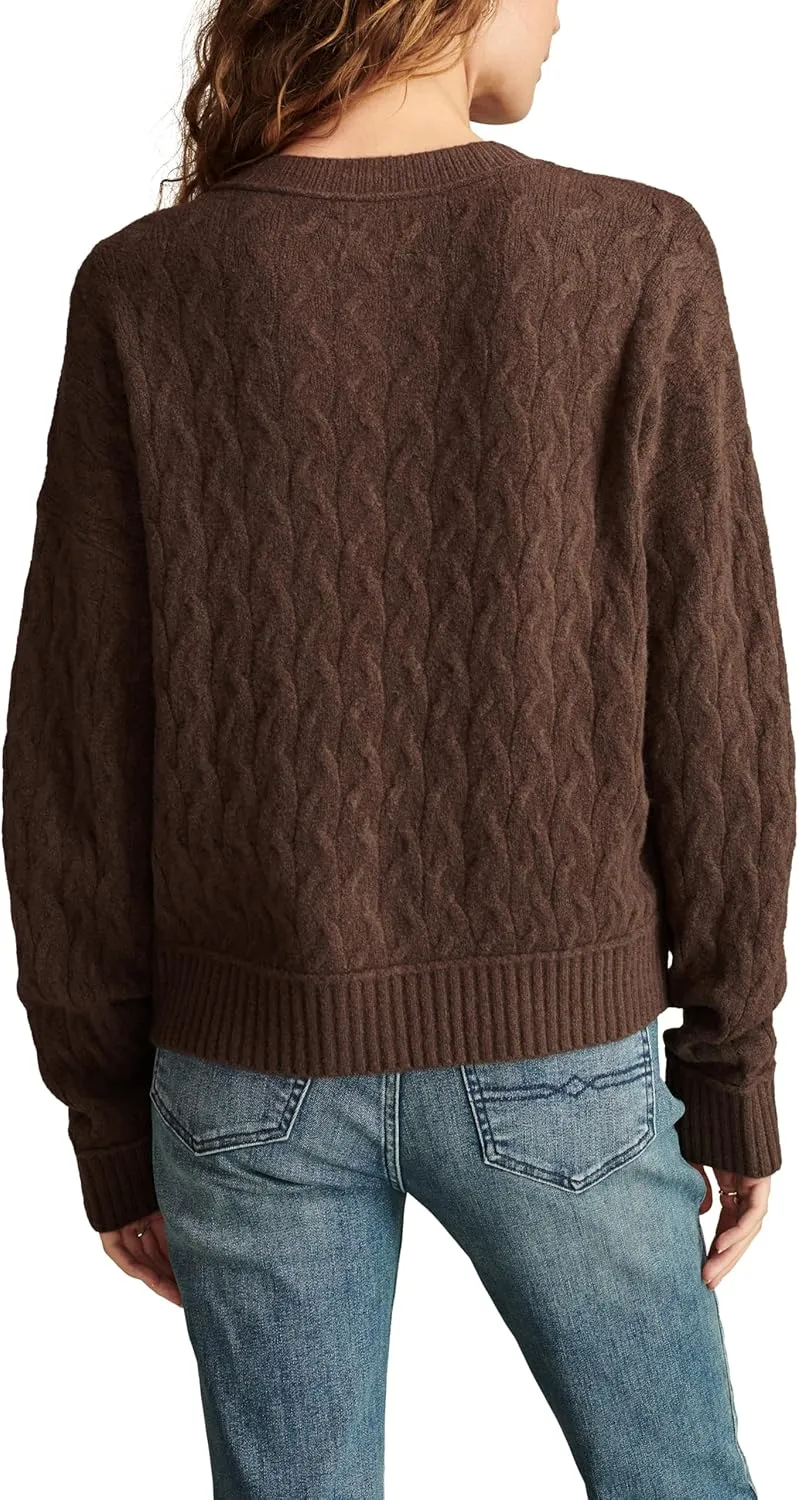 Lucky Brand Women's Slouchy Cropped Cardi