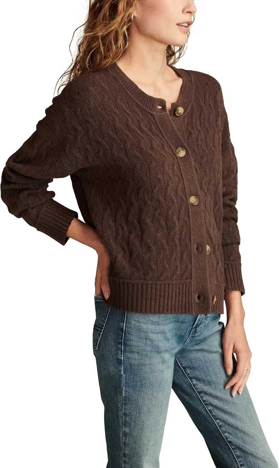 Lucky Brand Women's Slouchy Cropped Cardi