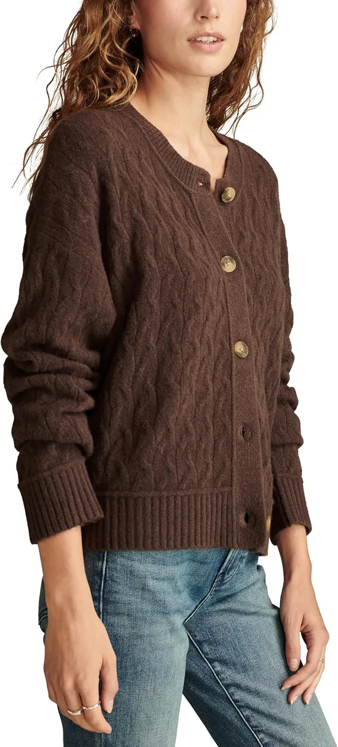 Lucky Brand Women's Slouchy Cropped Cardi