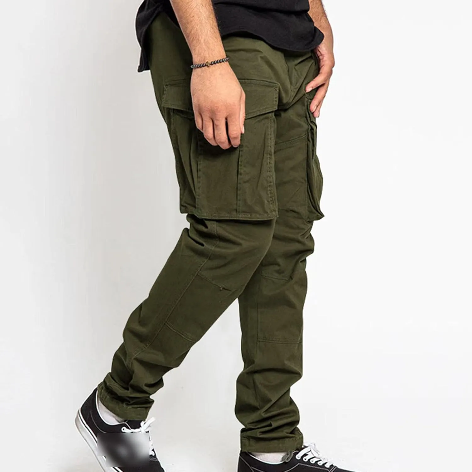 Maiyifu-GJ Men's Lightweight Hiking Cargo Pants Multi Pockets Athletic Joggers Trousers Casual Quick Drying Sweatpants