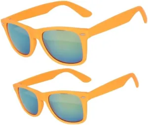 Matching Family Retro Sunglasses - UV400 Colorful Frame Mirror Glasses - Parent & Child Family Photo Matching Outfits