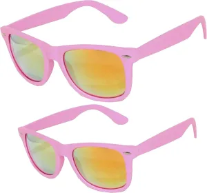 Matching Family Retro Sunglasses - UV400 Colorful Frame Mirror Glasses - Parent & Child Family Photo Matching Outfits