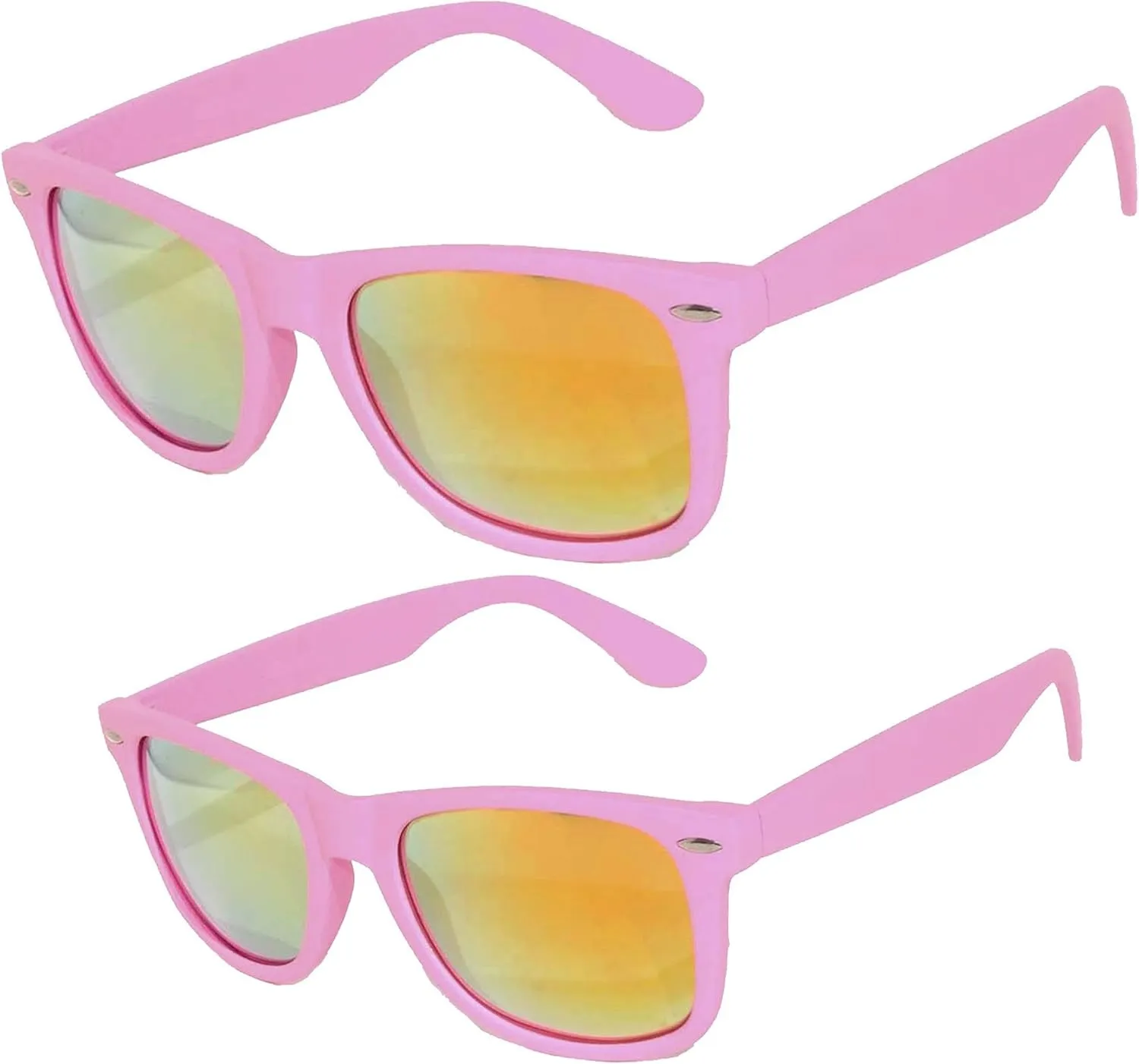 Matching Family Retro Sunglasses - UV400 Colorful Frame Mirror Glasses - Parent & Child Family Photo Matching Outfits