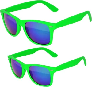 Matching Family Retro Sunglasses - UV400 Colorful Frame Mirror Glasses - Parent & Child Family Photo Matching Outfits