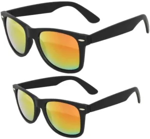 Matching Family Retro Sunglasses - UV400 Colorful Frame Mirror Glasses - Parent & Child Family Photo Matching Outfits