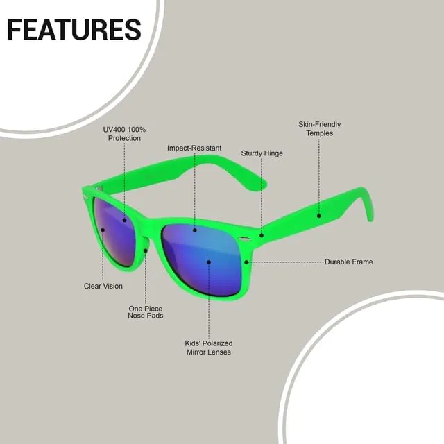 Matching Family Retro Sunglasses - UV400 Colorful Frame Mirror Glasses - Parent & Child Family Photo Matching Outfits