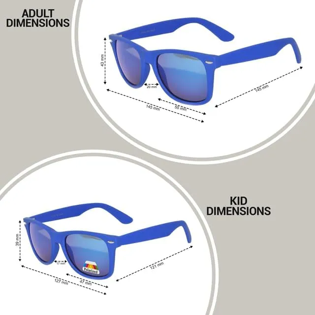 Matching Family Retro Sunglasses - UV400 Colorful Frame Mirror Glasses - Parent & Child Family Photo Matching Outfits