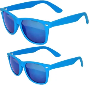 Matching Family Retro Sunglasses - UV400 Colorful Frame Mirror Glasses - Parent & Child Family Photo Matching Outfits