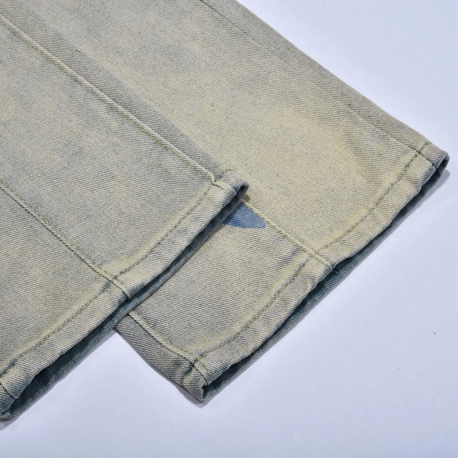 Means Jeans Comfort Stretch Denim Straight Leg Relaxed Fit Jeans for Men Flat Front Hidden Comfort Waistband Pant