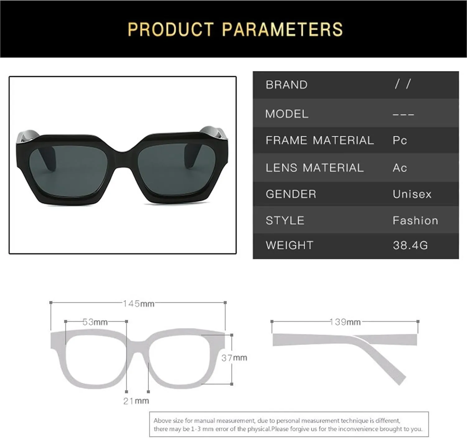 Men's And Women's Outdoor Sunglasses Shopping Driving Party Commuter Sun Glasses