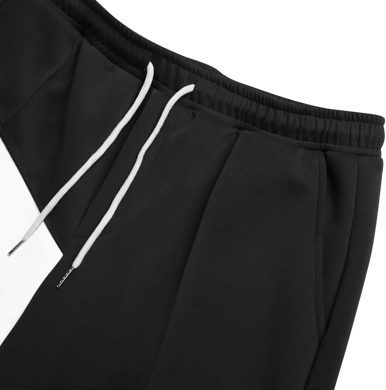 Mens Baggy Sweatpants Color Match Elastic Waist Drawstring Straight Leg Pants Casual Fashion Sports Trousers