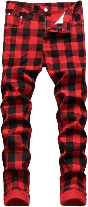 Men's Classic Multi-Pocket Ripped Jeans Straight Leg Plus Size Fashion Pants Fit Cotton Jean Jeans Man Mens Straight