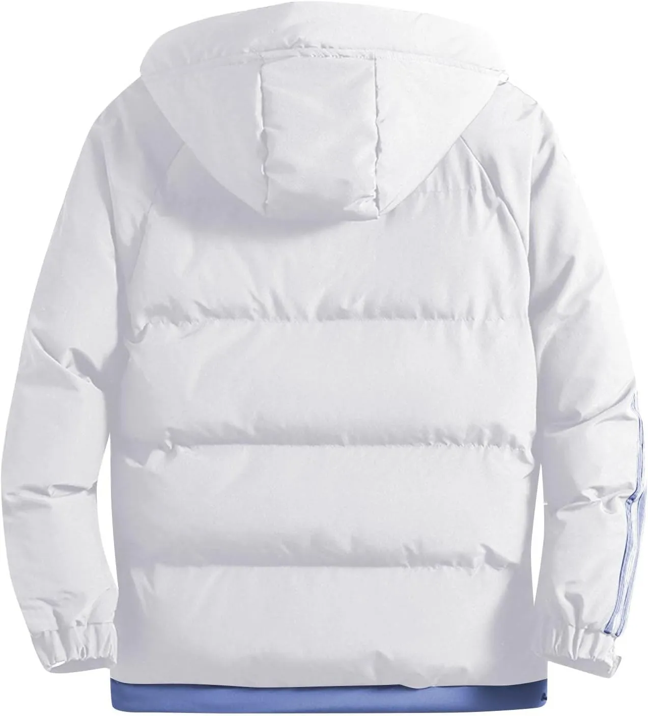 Mens Coats and Jackets Plus Size Color Blocking Thickened Hooded Cotton Jacket Casual Coat Coats Jackets
