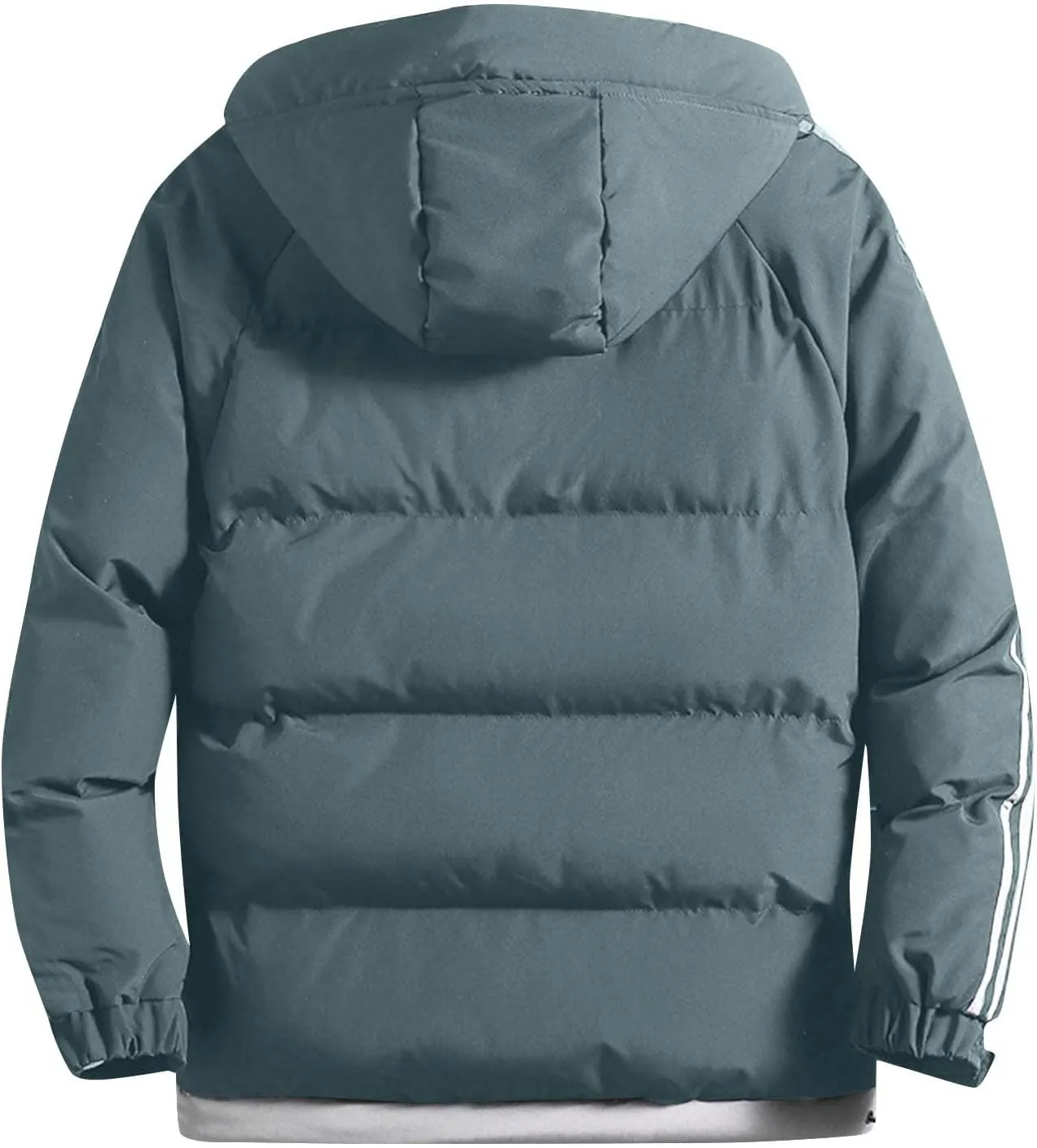 Mens Coats and Jackets Plus Size Color Blocking Thickened Hooded Cotton Jacket Casual Coat Coats Jackets