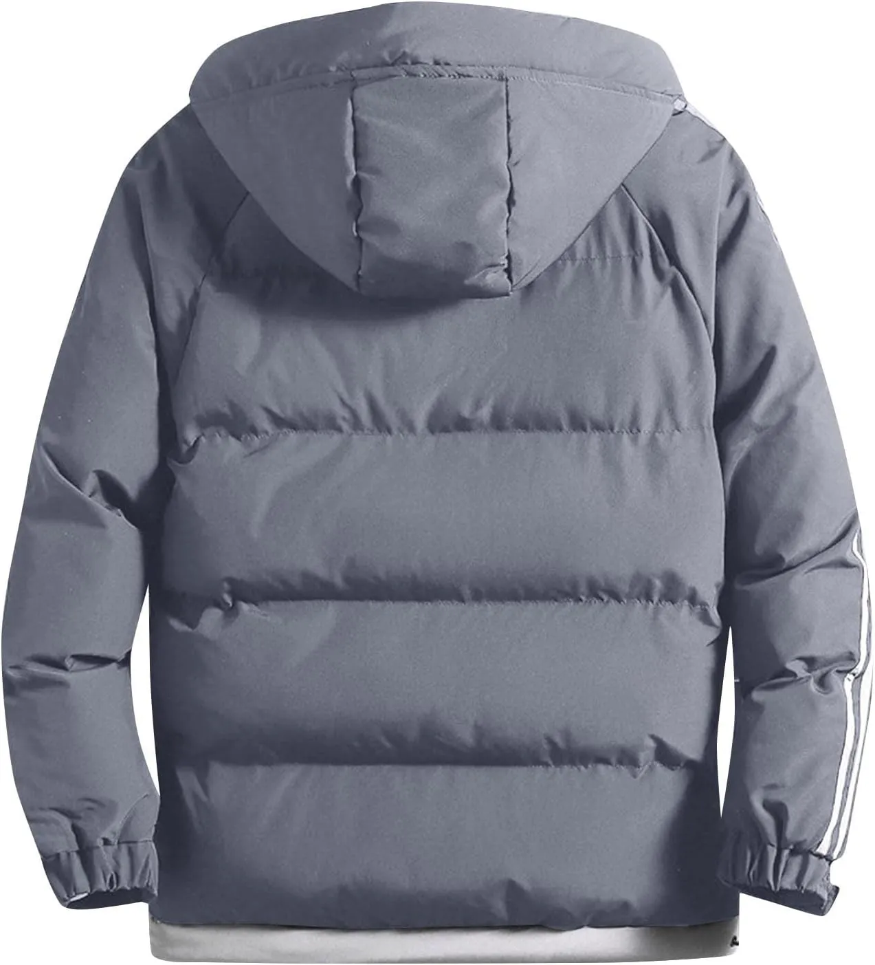 Mens Coats and Jackets Plus Size Color Blocking Thickened Hooded Cotton Jacket Casual Coat Coats Jackets