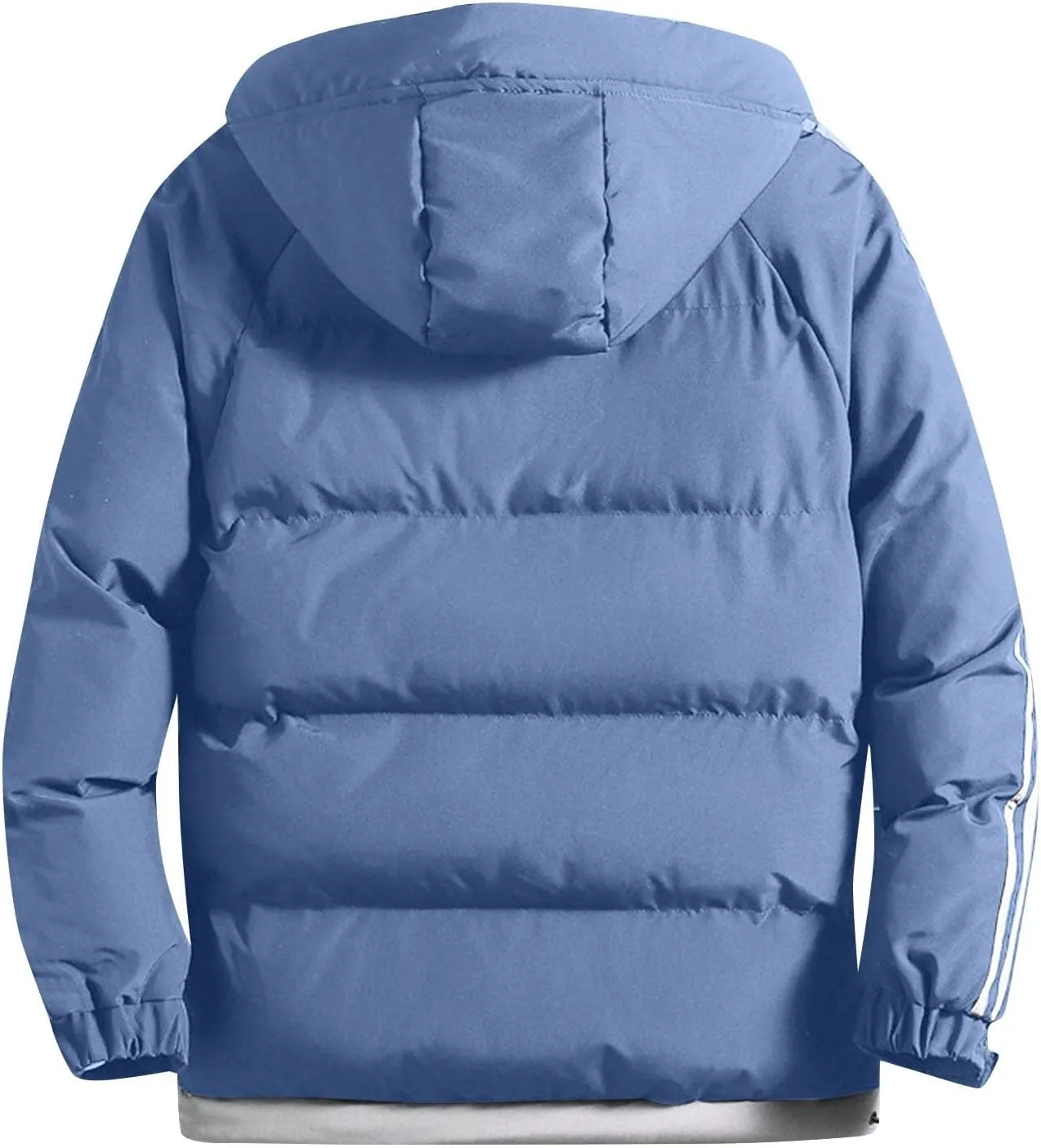 Mens Coats and Jackets Plus Size Color Blocking Thickened Hooded Cotton Jacket Casual Coat Coats Jackets