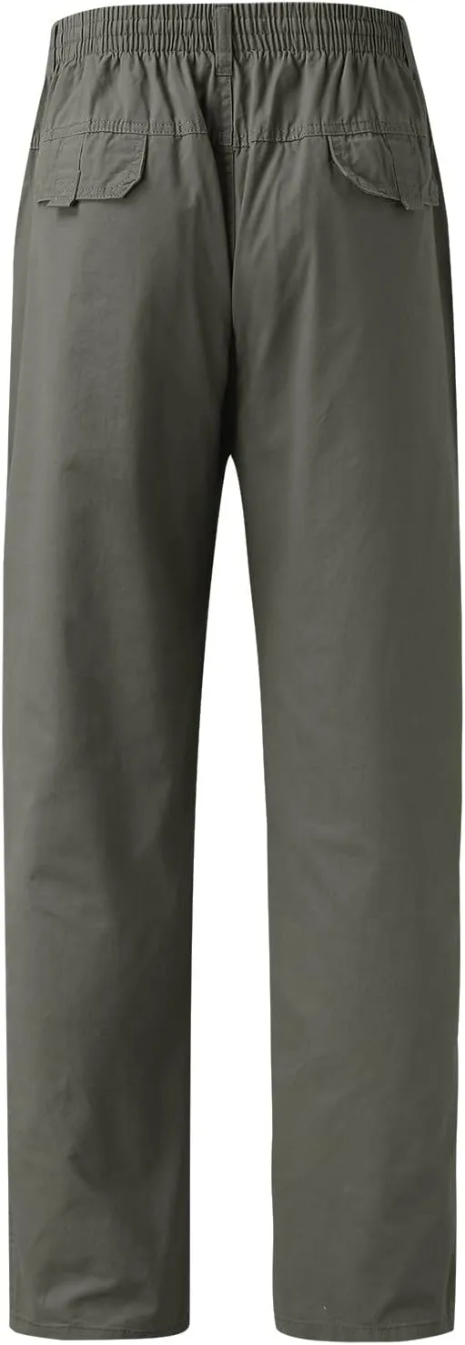 Men's Cotton Sweatpants Open Bottom Athletic Pants Running Training Jogging Gym Workout Trousers with Pockets