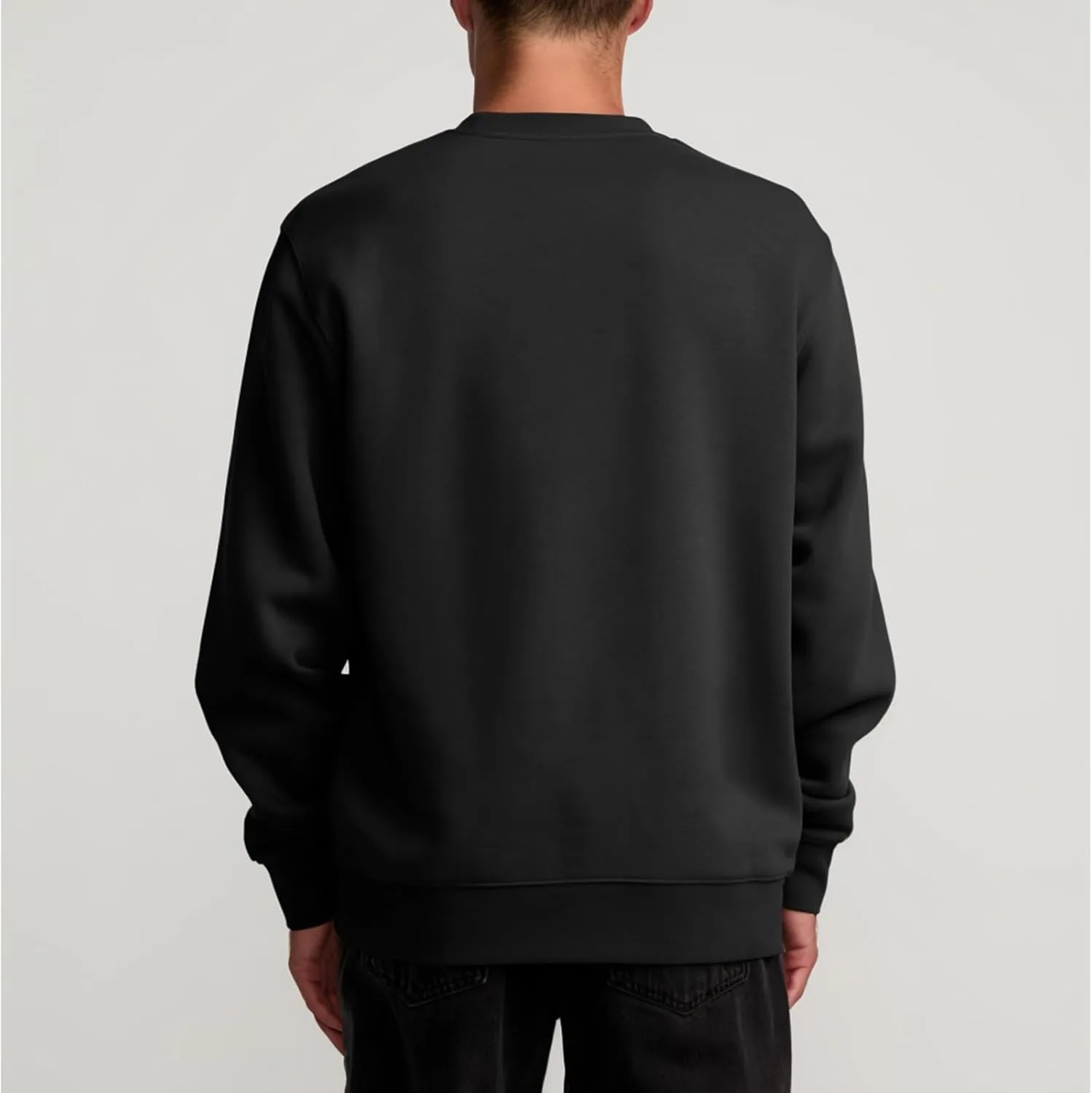 Men's Crewneck Sweatshirt Long Sleeve Fleece Sweatshirts Breathable Lightweight Crew Neck Pullover Sweatshirts