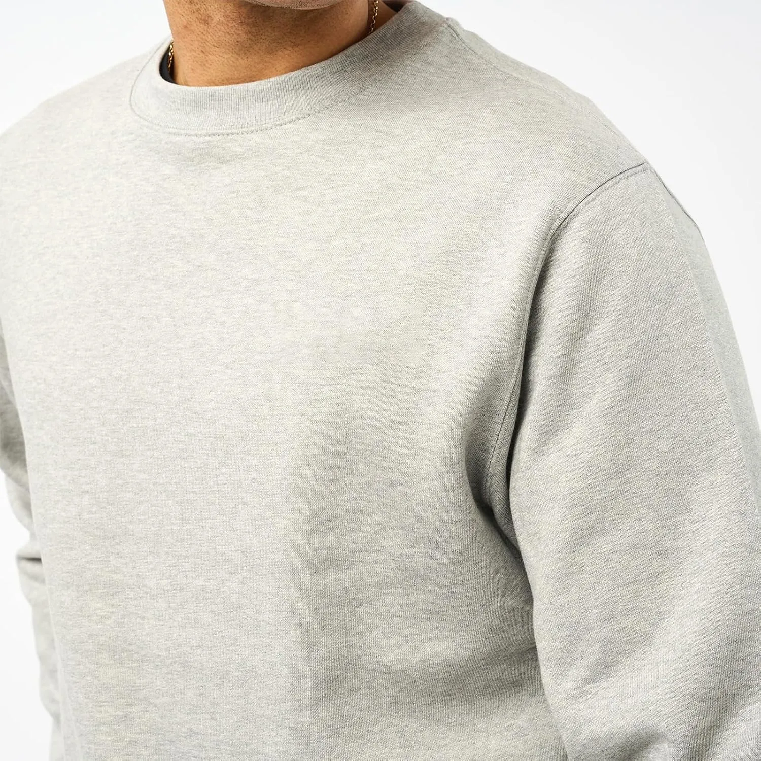 Men's Crewneck Sweatshirt Long Sleeve Fleece Sweatshirts Breathable Lightweight Crew Neck Pullover Sweatshirts
