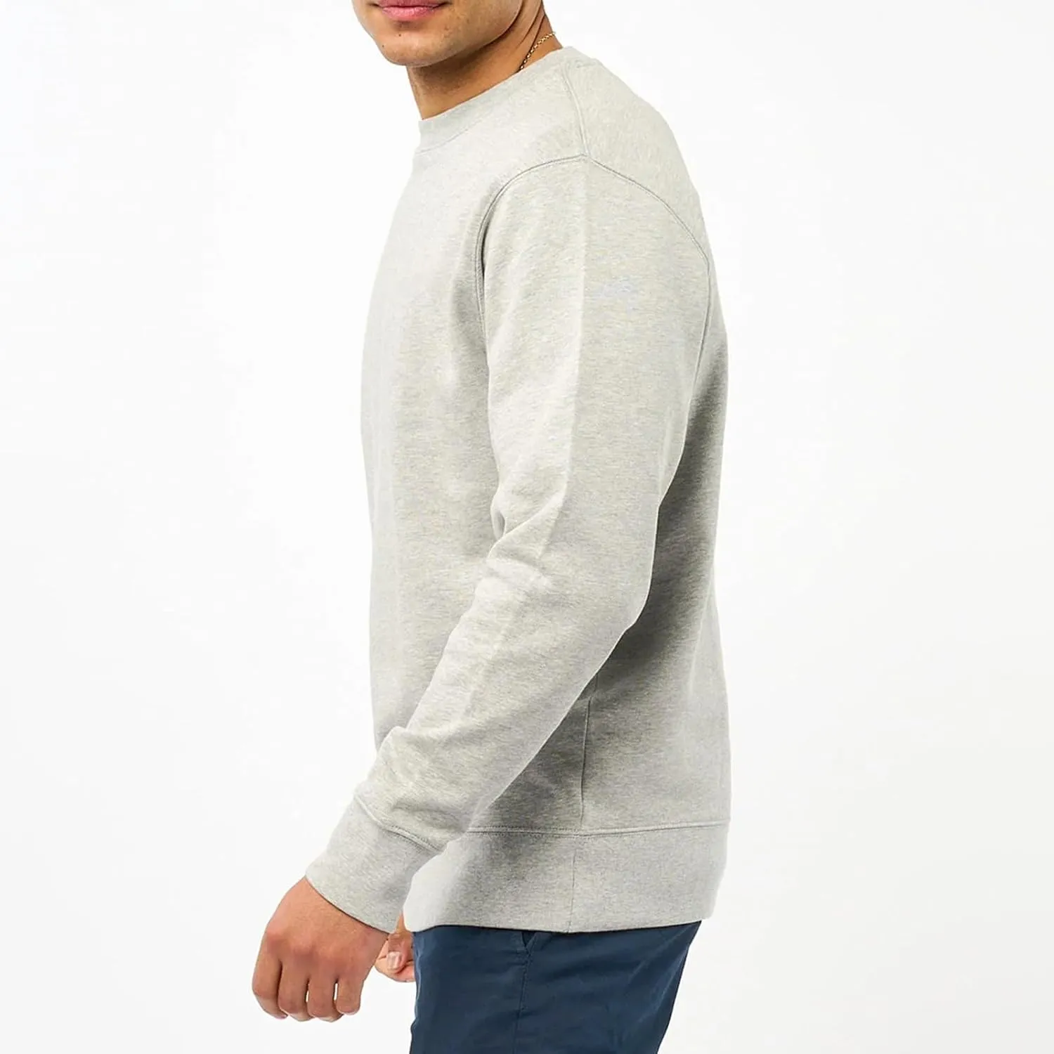 Men's Crewneck Sweatshirt Long Sleeve Fleece Sweatshirts Breathable Lightweight Crew Neck Pullover Sweatshirts