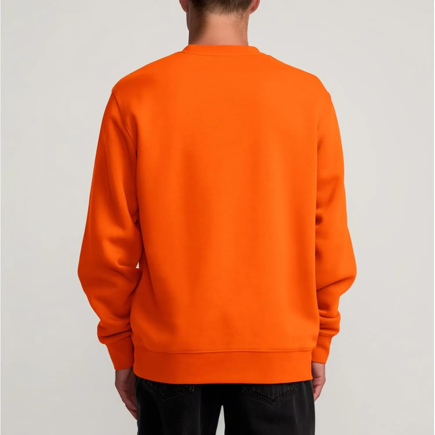 Men's Crewneck Sweatshirt Long Sleeve Fleece Sweatshirts Breathable Lightweight Crew Neck Pullover Sweatshirts