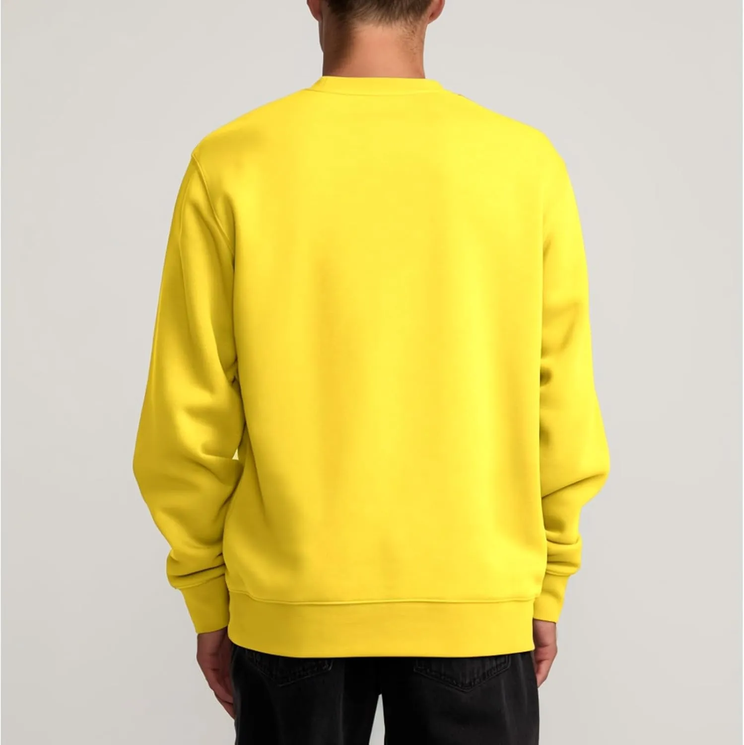 Men's Crewneck Sweatshirt Long Sleeve Fleece Sweatshirts Breathable Lightweight Crew Neck Pullover Sweatshirts
