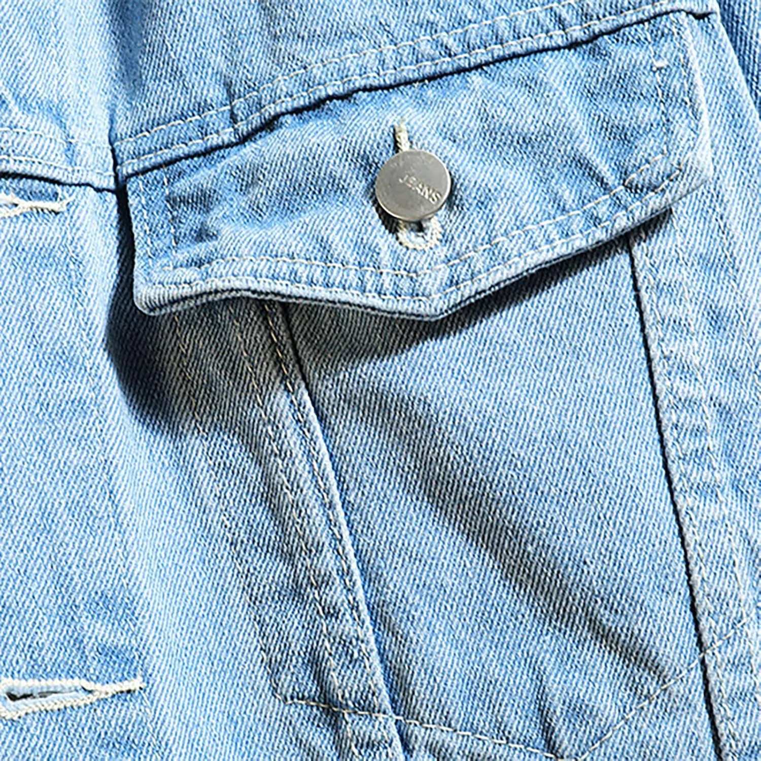 Mens Fashion Hoodie Jean Jackets Military Vintage Washed Cotton Distressed Button Down Denim Trucker Jackets