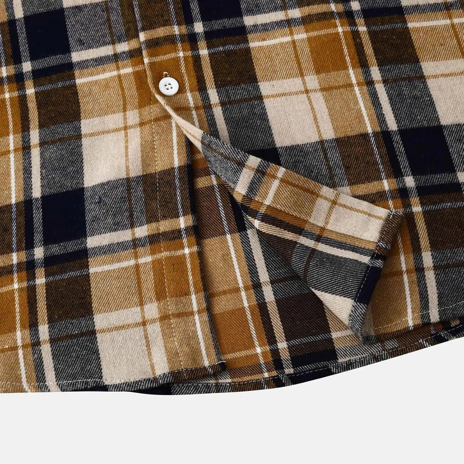 Men's Flannel Shirt Jacket Long Sleeve Plaid Shirt Lightweight Fashion Spring Fall Casual Jackets Hoodies Sweatshirt